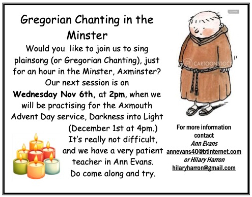 Plainsong chanting at Axminster